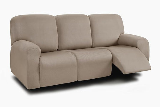ULTICOR 8-Pieces Recliner Sofa Covers, Yarn Dyed Stretch Reclining Couch Covers by ULTICOR