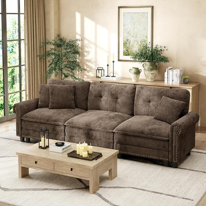 HERA'S HOUSE 116.11" Mid-Century Modern Couch, Oversized Sectional Couch by HERASHOUSE