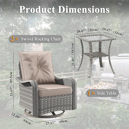 2-Seat Modern Patio Furniture Set - Image 8