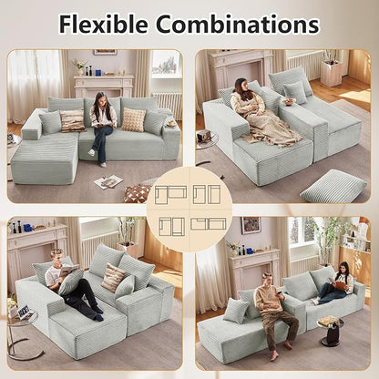 107.5" Cloud Sectional Couch - Image 3