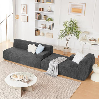 Weture 107" Modular Sectional Cloud Couch, Boneless couches Sponge sectionals - Image 5