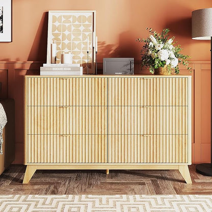 VINGLI Fluted Dresser for Bedroom, 6 Drawer Dresser - Image 7