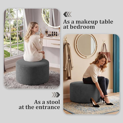 BSHOMGI Round Boneless Ottoman Oversized Ottomans - Image 8