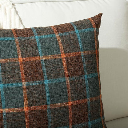 Stellhome Burlap Throw Pillow Covers Square Solid Linen Decorative Cushion - Image 4