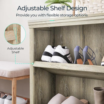 LINSY HOME 2-Tier Bookcase and Bookshelf, Small Wood Display Storage Shelves - Image 6