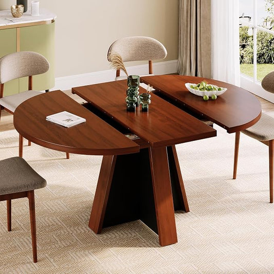 iPormis 43.3in-59in Extendable Round Dining Table by iPomis
