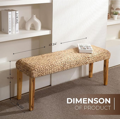 Solid Wood Acacia Indoor Bench - Image 2