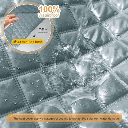 HDCAXKJ 100% Waterproof Reclining Sectional Couch Covers L Shape Recliner Sofa - Image 3