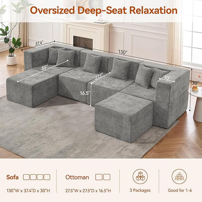 MONVANE Modular Sectional Cloud Couch - Image 3