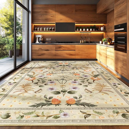 Area Rugs for Living Room, 6x9 Washable Vintage Rug for Bedroom, Non-Slip - Image 7