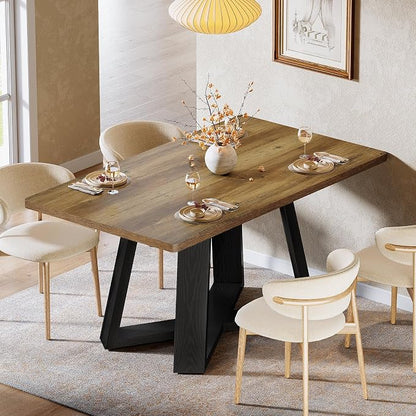 Tribesigns 47-Inch Dining Table Set of 2, Farmhouse Kitchen Table - Image 5