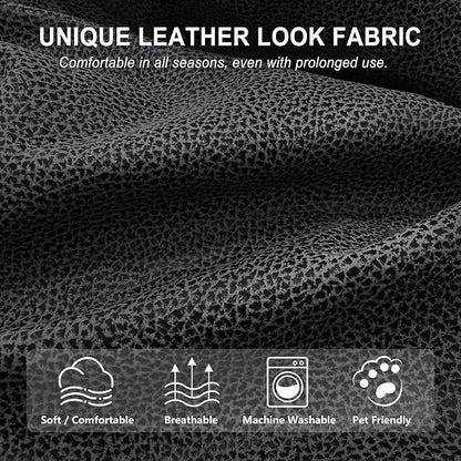 ANARACHON Leather Look Recliner Couch Cover, 8-Pieces Stretch Recliner Sofa - Image 5