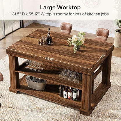 Tribesigns Bar Table, 55-Inch Counter Height Pub Table - Image 6