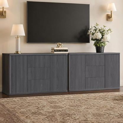 SICOTAS Buffet Cabinet with Storage 109.4" Large Modern Accent Storage Cabinet - Image 8