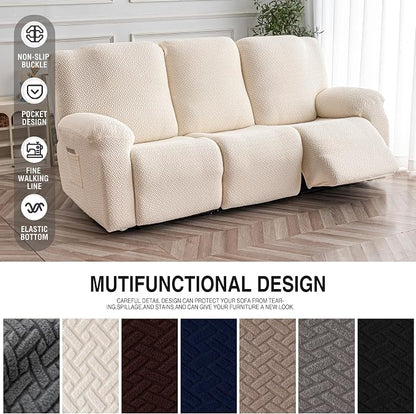 Genina Recliner Sofa Cover Stretch Couch Covers, Sofa Slipcover - Image 3