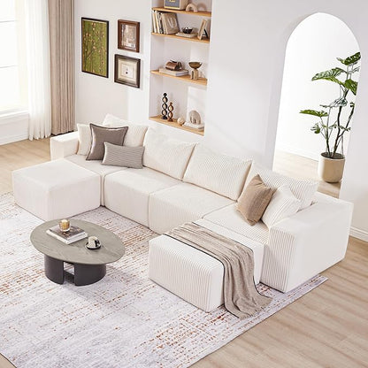 Weture 135.4" Cloud Couch Sectional, Modular Sectional Sofa - Image 4