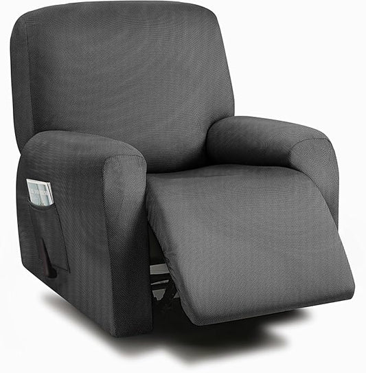 ULTICOR 4-Piece, 1 Seat Recliner Cover, Yarn Dyed Reclining Chair Covers by ULTICOR