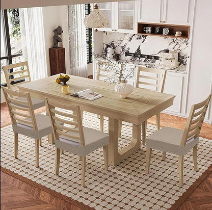 Smiry Waterproof Seat Covers for Dining Room Chairs Set of 10, Stretch Jacquard - Image 8