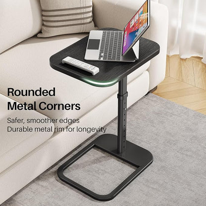 Kitstorack TV Tray Table, Adjustable Height & Rounded Metal Corners, Snack Table - Image 4