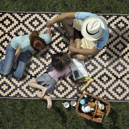 SAND MINE Waterproof Outdoor Rug 5x8 ft, Plastic Reversible Rug, Modern Area Rug - Image 6