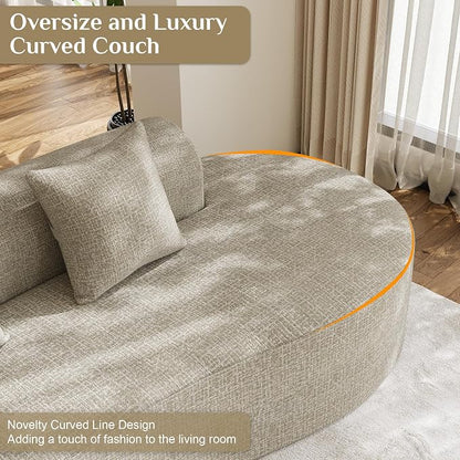 147" Oversized Sectional Sofa for Living Room, Modern Luxury Plush Chenille - Image 6