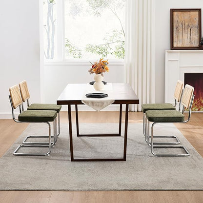 Zesthouse Natural Rattan Dining Chairs Set of 4, Mid Century Modern Dining - Image 6