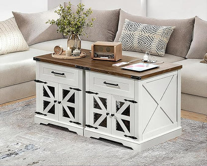 RALGEND White Farmhouse End Table - Image 3