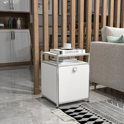 Matte Storage Cart with Flap Door, Large Capacity Storage Cart with Detachable - Image 6