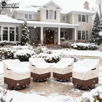 Patio Swivel Chair Cover 4 Pack, Waterproof Heavy Duty Patio Chair Covers - Image 7