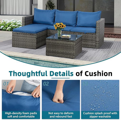 SUNLEI Small Outdoor Sofa Patio Furniture Set - Image 5