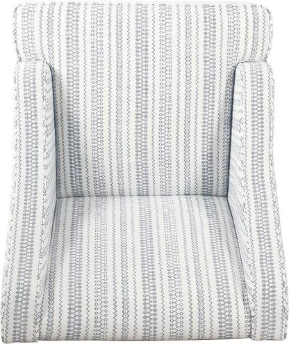 HomePop Swoop Arm Accent Chair, Ivory Stripe - Image 7
