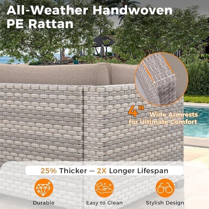 8-Seat Modern Patio Furniture Set - Image 4