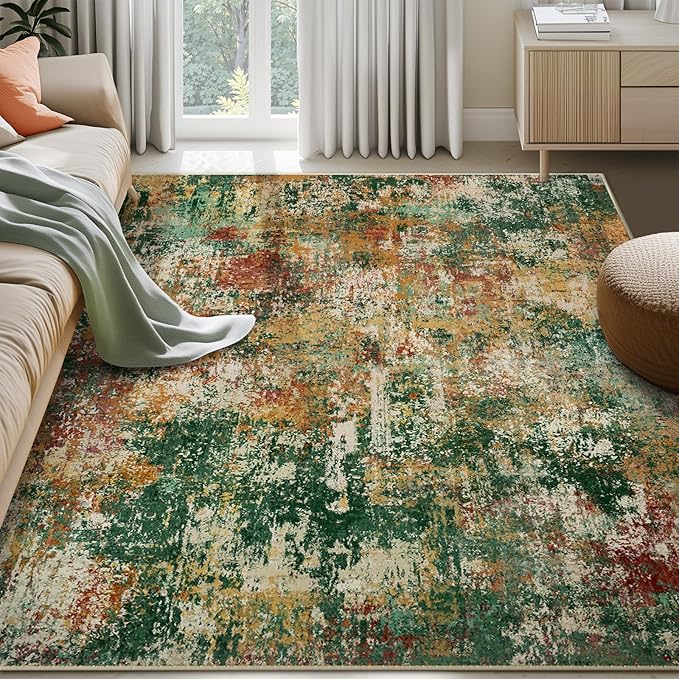 RELEANY Washable Area Rugs 5'x7' Non-Slip Modern Abstract Soft by RELEANY