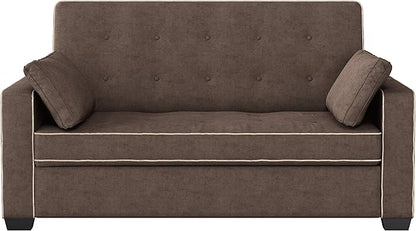 Serta Ainsley Loveseat with Pull Out Sleeper Microfiber Java Full - Image 4