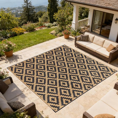 SAND MINE Reversible Mats, Plastic Straw Rug, Modern Area Rug, Large Floor Mat - Image 5