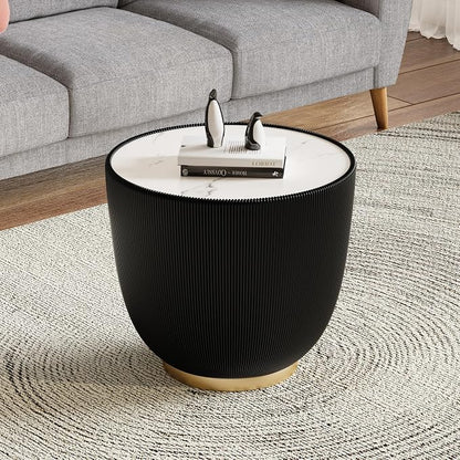 SSLine Bowl-Shape Coffee Table Set of 2 Modern Sintered Stone Top Nesting - Image 7