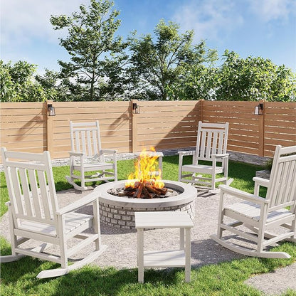 GarveeLife Poly Lumber Rocking Chair Outdoor Set of 4 by GarveeLife