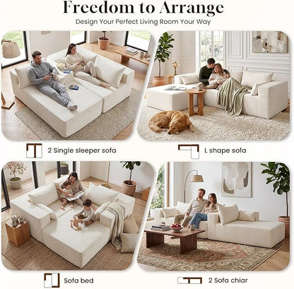 106" Cloud Sectional Boneless Couches - Image 5