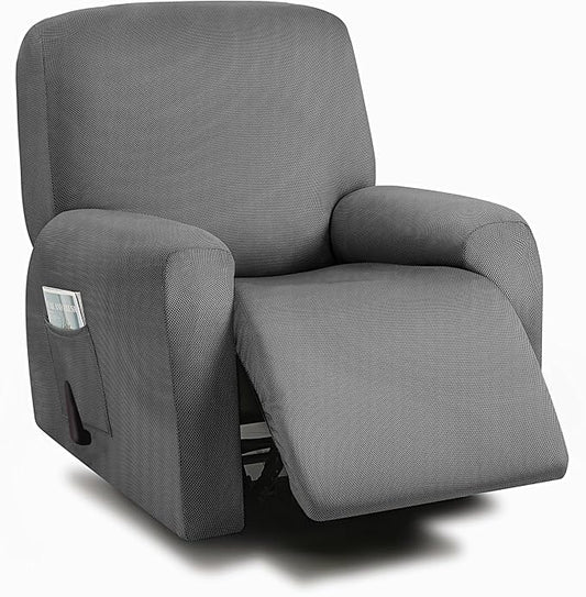 ULTICOR 4-Piece, 1 Seat Recliner Cover, Yarn Dyed Reclining Chair Covers by ULTICOR
