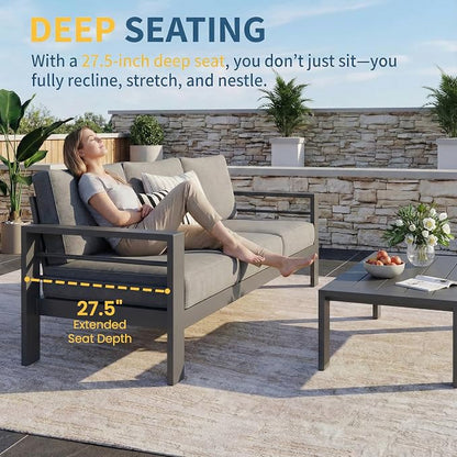Solaste Aluminum Patio Furniture Set - Image 5