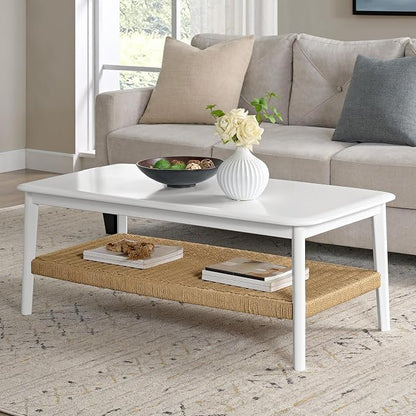 Alaterre Furniture Calais 48 Inch Rectangular Wood Coffee Table - Image 2