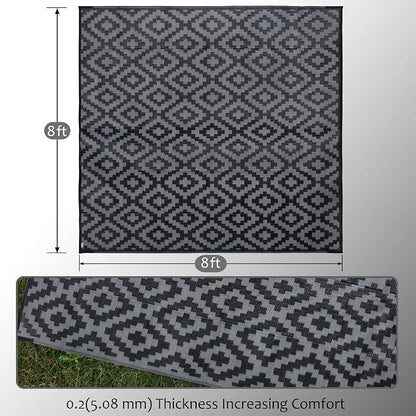 SAND MINE Waterproof Outdoor Rug, Plastic Reversible Rug, Modern Area Rug - Image 2