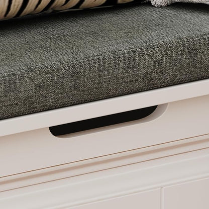 ECACAD L-Shape Wood Shoe Storage Bench - Image 6