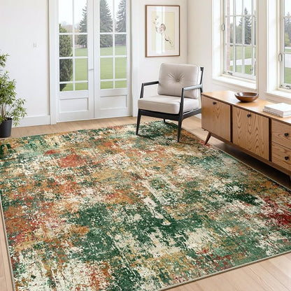 RELEANY Washable Area Rugs 7'x9' Non-Slip Modern Abstract Soft - Image 9