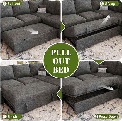 108 Inch Sectional Sleeper Sofa - Image 7