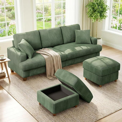 Kidirect 87in U Shaped Couch, Modular Sofa No Tool Assembly, Comfy Sectional by Kidirect