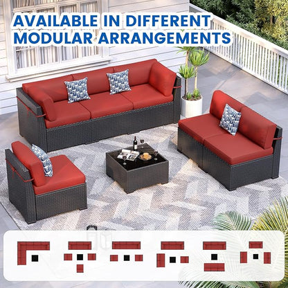 Patio Furniture Sets, 7-Piece Outdoor Patio Furniture - Image 7