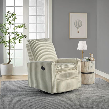 Oxford Baby Uptown Upholstered Glider Recliner Rocking Chair 360° Swivel - Image 2