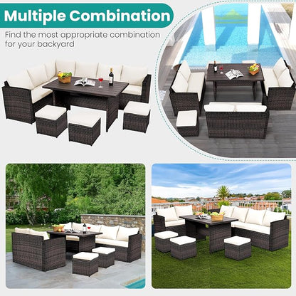Wumiokio Patio Furniture Set, 7 Pieces Outdoor Patio Furniture - Image 7