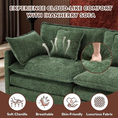 Ihanherry 146" U-Shaped Modern Sofa Modular Sectional Cloud Couch - Image 5